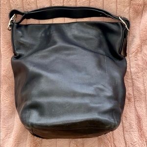 Large black coach hobo bag